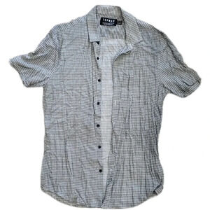 Topman Black White Viscose Patterned Shirt M